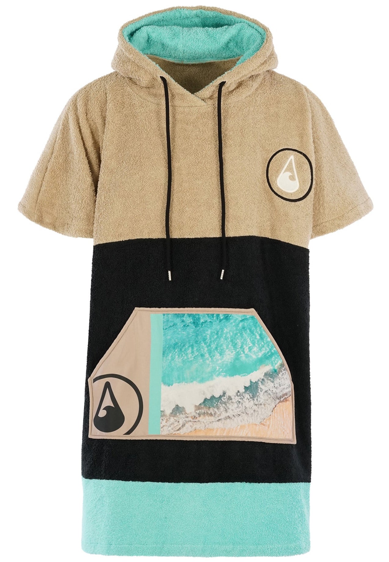 Ericeira Poncho Main Image wave Surfwear Ponchos Front View